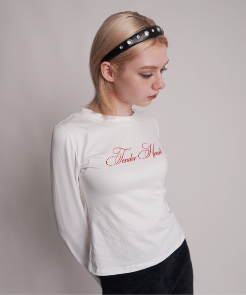 IMARI(イマリ)の「【 IMARI / イマリ 】 レタリング ロゴ ロング スリーブ Tee #(Tシャツ/カットソー・レディース・ピンク/ホワイト・FREE)」の13枚目の写真