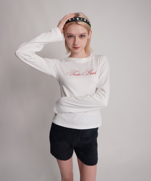 IMARI(イマリ)の「【 IMARI / イマリ 】 レタリング ロゴ ロング スリーブ Tee #(Tシャツ/カットソー・レディース・ピンク/ホワイト・FREE)」の12枚目の写真