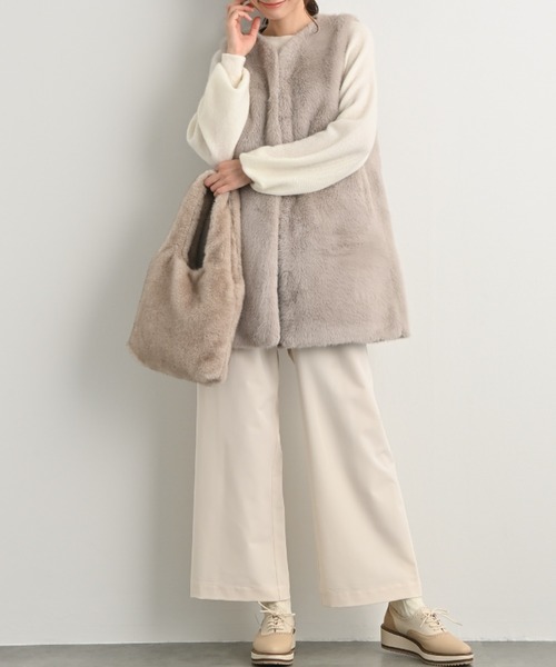 セール】フェイクミンク バッグ＆ミニバッグ＆ポシェット 3点セット