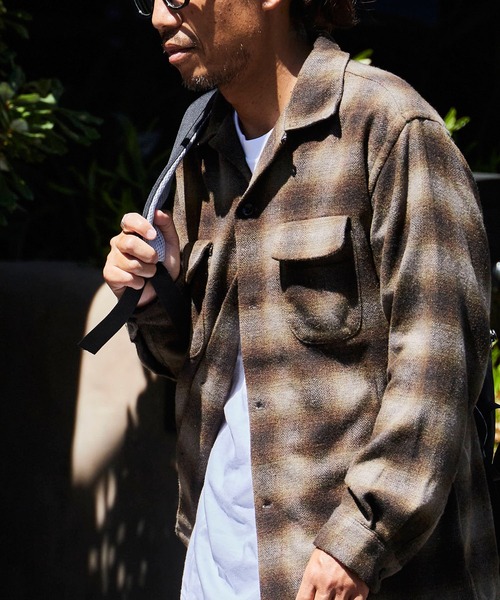 TOWNCRAFT(タウンクラフト)の「TOWNCRAFT/タウンクラフト WOOL CHECK LOOP COLLAR SHIRTS ウール チェック ループカラーシャツ(シャツ/ブラウス・メンズ・ブラウン/ブラック・L/M)」の16枚目の写真