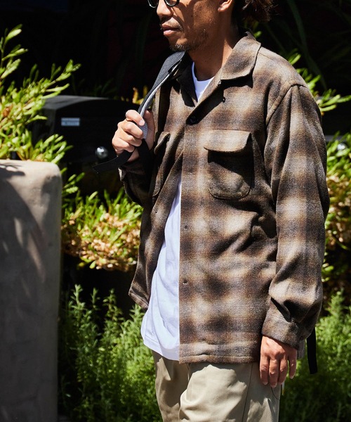 TOWNCRAFT(タウンクラフト)の「TOWNCRAFT/タウンクラフト WOOL CHECK LOOP COLLAR SHIRTS ウール チェック ループカラーシャツ(シャツ/ブラウス・メンズ・ブラウン/ブラック・L/M)」の17枚目の写真