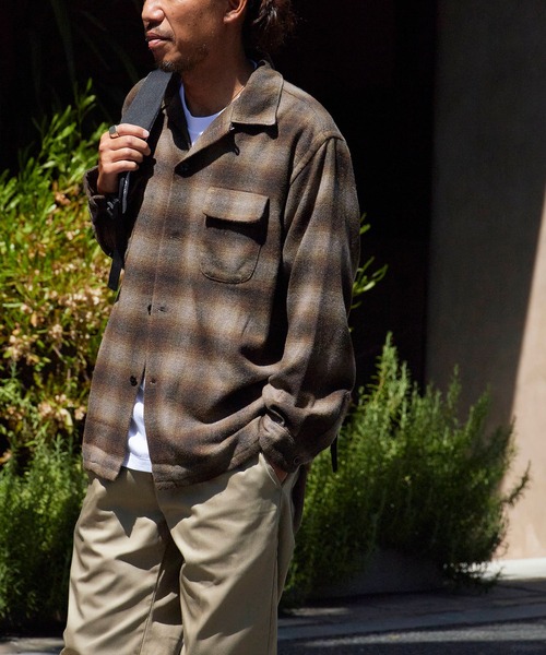 TOWNCRAFT(タウンクラフト)の「TOWNCRAFT/タウンクラフト WOOL CHECK LOOP COLLAR SHIRTS ウール チェック ループカラーシャツ(シャツ/ブラウス・メンズ・ブラウン/ブラック・L/M)」の18枚目の写真