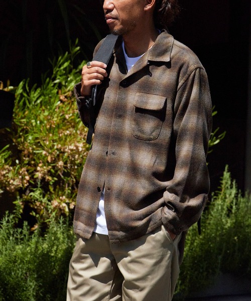 TOWNCRAFT(タウンクラフト)の「TOWNCRAFT/タウンクラフト WOOL CHECK LOOP COLLAR SHIRTS ウール チェック ループカラーシャツ(シャツ/ブラウス・メンズ・ブラウン/ブラック・L/M)」の20枚目の写真