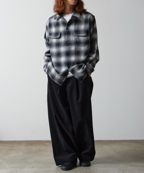 TOWNCRAFT(タウンクラフト)の「TOWNCRAFT/タウンクラフト WOOL CHECK LOOP COLLAR SHIRTS ウール チェック ループカラーシャツ(シャツ/ブラウス・メンズ・ブラウン/ブラック・L/M)」の10枚目の写真