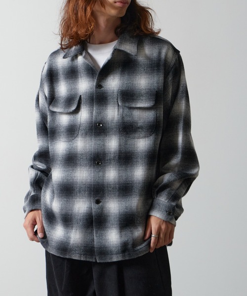 TOWNCRAFT(タウンクラフト)の「TOWNCRAFT/タウンクラフト WOOL CHECK LOOP COLLAR SHIRTS ウール チェック ループカラーシャツ(シャツ/ブラウス・メンズ・ブラウン/ブラック・L/M)」の7枚目の写真