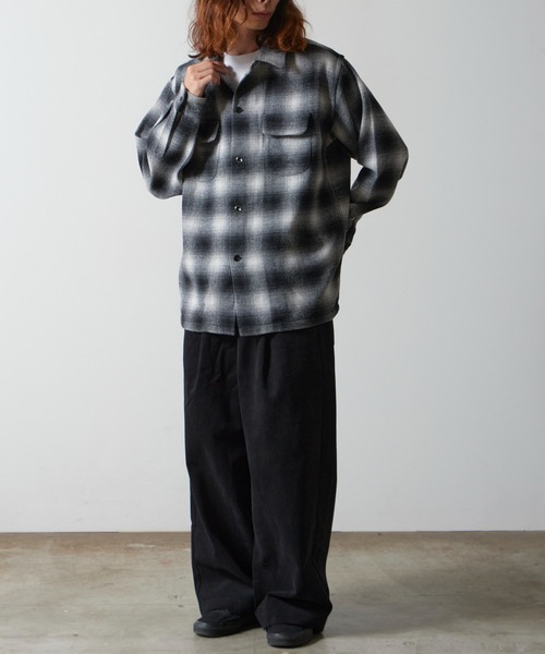 TOWNCRAFT(タウンクラフト)の「TOWNCRAFT/タウンクラフト WOOL CHECK LOOP COLLAR SHIRTS ウール チェック ループカラーシャツ(シャツ/ブラウス・メンズ・ブラウン/ブラック・L/M)」の12枚目の写真