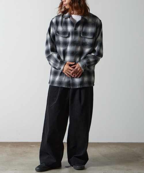 TOWNCRAFT(タウンクラフト)の「TOWNCRAFT/タウンクラフト WOOL CHECK LOOP COLLAR SHIRTS ウール チェック ループカラーシャツ(シャツ/ブラウス・メンズ・ブラウン/ブラック・L/M)」の11枚目の写真