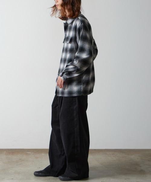 TOWNCRAFT(タウンクラフト)の「TOWNCRAFT/タウンクラフト WOOL CHECK LOOP COLLAR SHIRTS ウール チェック ループカラーシャツ(シャツ/ブラウス・メンズ・ブラウン/ブラック・L/M)」の14枚目の写真