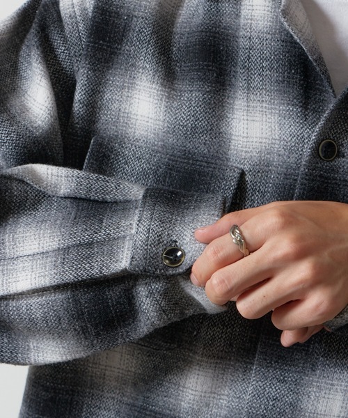 TOWNCRAFT(タウンクラフト)の「TOWNCRAFT/タウンクラフト WOOL CHECK LOOP COLLAR SHIRTS ウール チェック ループカラーシャツ(シャツ/ブラウス・メンズ・ブラウン/ブラック・L/M)」の4枚目の写真