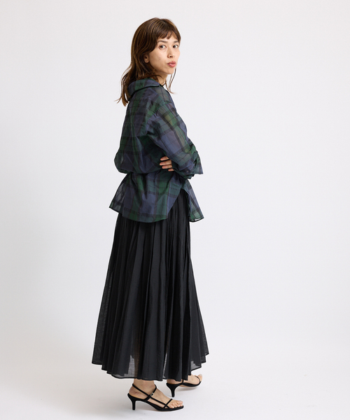 IENA シアーブラックウォッチスカート イエナ IENA シアーブラックウォッチスカート （ブラック