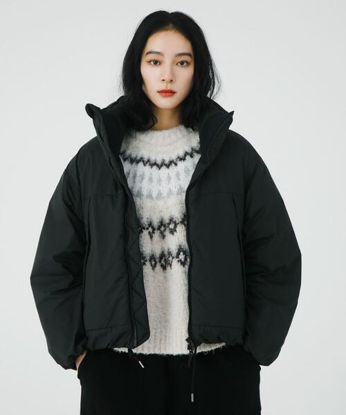 EKAL（エカル）の「『別注』NANGA×EKAL　スタンドカラーダウンジャケット（ダウンジャケット/コート・レディース・アイボリー/ブラック/ベージュ系その他・ONE）」の4枚目の写真