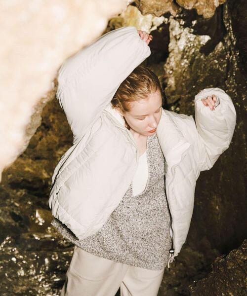 EKAL（エカル）の「『別注』NANGA×EKAL　スタンドカラーダウンジャケット（ダウンジャケット/コート・レディース・アイボリー/ブラック/ベージュ系その他・ONE）」の17枚目の写真