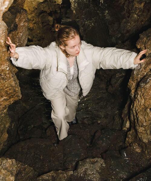 EKAL（エカル）の「『別注』NANGA×EKAL　スタンドカラーダウンジャケット（ダウンジャケット/コート・レディース・アイボリー/ブラック/ベージュ系その他・ONE）」の18枚目の写真