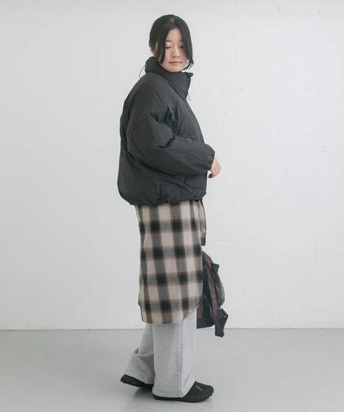 『ユニセックス』NANGA×EKAL　ハイスタンドダウンジャケット グレー NANGA（ナンガ）の「『別注』『ユニセックス』NANGA×EKAL ハイ