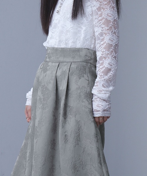 セール】ジャカードタックフレアスカート（スカート）｜ELUNIS