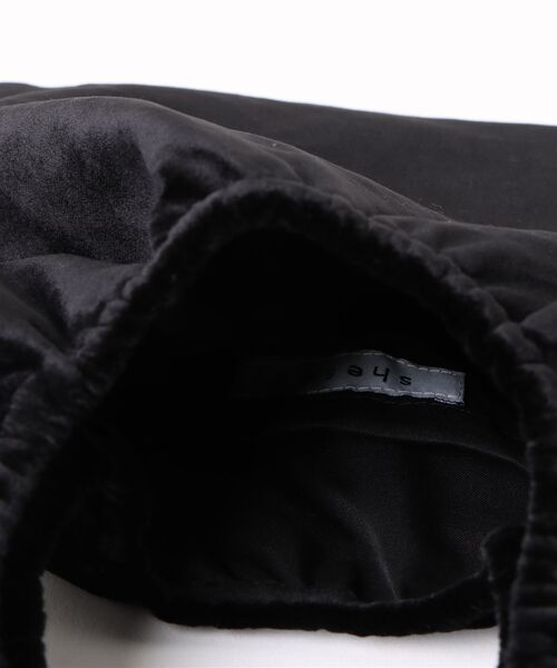 GEORGE'S（ジョージズ）の「ベロアフリルバッグ（ハンドバッグ・レディース・ブラック/カーキ・FREE）」の5枚目の写真