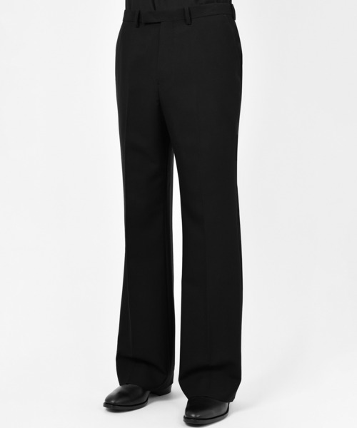 LAD MUSICIAN(ラッドミュージシャン)の「WOOL GABARDINE SLIM FLARE SLACKS(スラックス・メンズ・ブラック・42/44/46)」の3枚目の写真