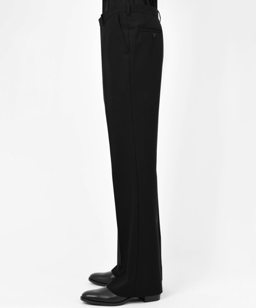 LAD MUSICIAN(ラッドミュージシャン)の「WOOL GABARDINE SLIM FLARE SLACKS(スラックス・メンズ・ブラック・42/44/46)」の4枚目の写真