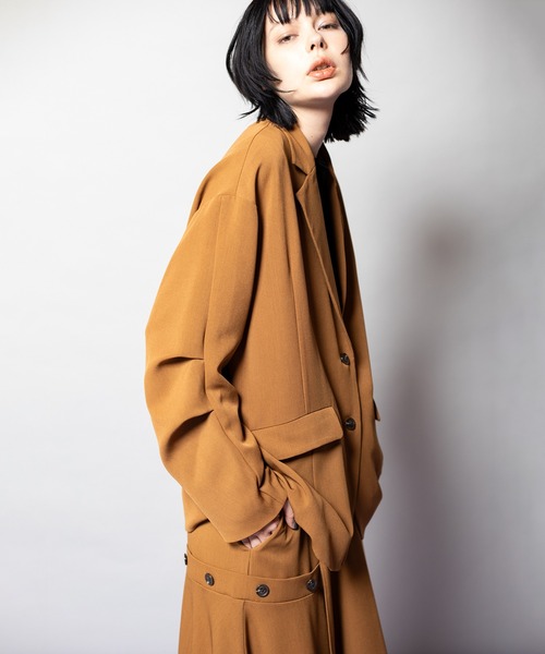 OSMOSIS（オズモーシス）の「タックスリーブテーラードジャケット（テーラードジャケット・レディース・グレー/ブラック/キャメル・ONE SIZE）」の5枚目の写真