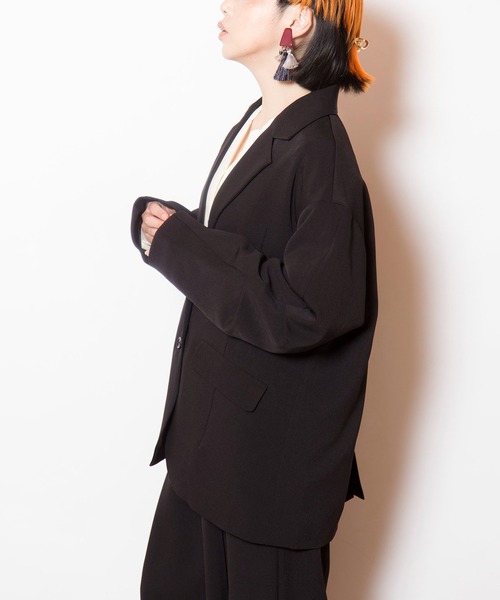 OSMOSIS（オズモーシス）の「タックスリーブテーラードジャケット（テーラードジャケット・レディース・グレー/ブラック/キャメル・ONE SIZE）」の4枚目の写真