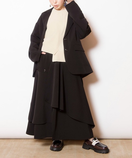 OSMOSIS（オズモーシス）の「タックスリーブテーラードジャケット（テーラードジャケット・レディース・グレー/ブラック/キャメル・ONE SIZE）」の14枚目の写真