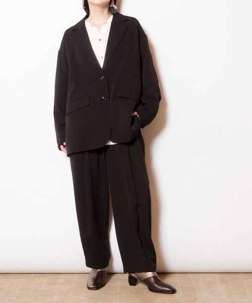 OSMOSIS（オズモーシス）の「タックスリーブテーラードジャケット（テーラードジャケット・レディース・グレー/ブラック/キャメル・ONE SIZE）」の20枚目の写真