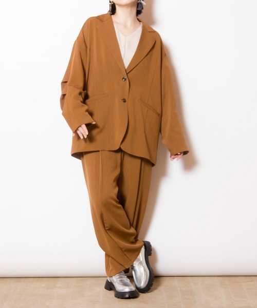 OSMOSIS（オズモーシス）の「タックスリーブテーラードジャケット（テーラードジャケット・レディース・グレー/ブラック/キャメル・ONE SIZE）」の19枚目の写真