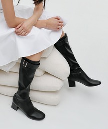 CHARLES & KEITH | Gerry ゲリー バックルブロックヒールロングブーツ(ブーツ)