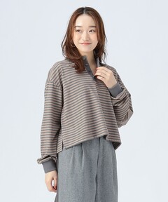 セール】＜6(ROKU)＞コットン ボーダー ラガー（Tシャツ/カットソー