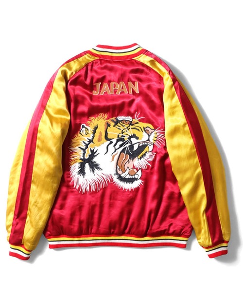 HOUSTON(ヒューストン)の「HOUSTON レーヨンスカジャン(TIGER)(スカジャン・メンズ・ネイビー/マルーン/ブラック・MEDIUM/LARGE/X-LARGE/XX-LARGE)」の8枚目の写真