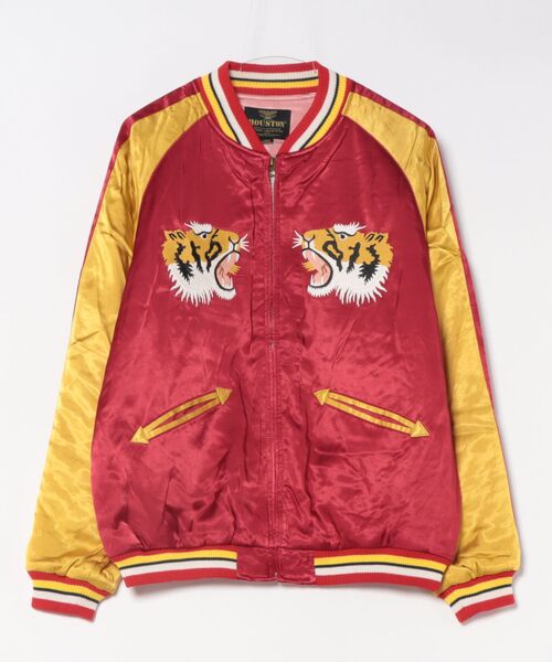 HOUSTON(ヒューストン)の「HOUSTON レーヨンスカジャン(TIGER)(スカジャン・メンズ・ネイビー/マルーン/ブラック・MEDIUM/LARGE/X-LARGE/XX-LARGE)」の13枚目の写真