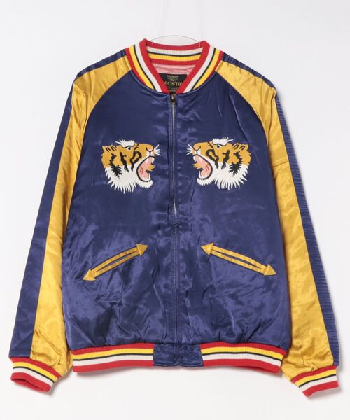 HOUSTON(ヒューストン)の「HOUSTON レーヨンスカジャン(TIGER)(スカジャン・メンズ・ネイビー/マルーン/ブラック・MEDIUM/LARGE/X-LARGE/XX-LARGE)」の14枚目の写真