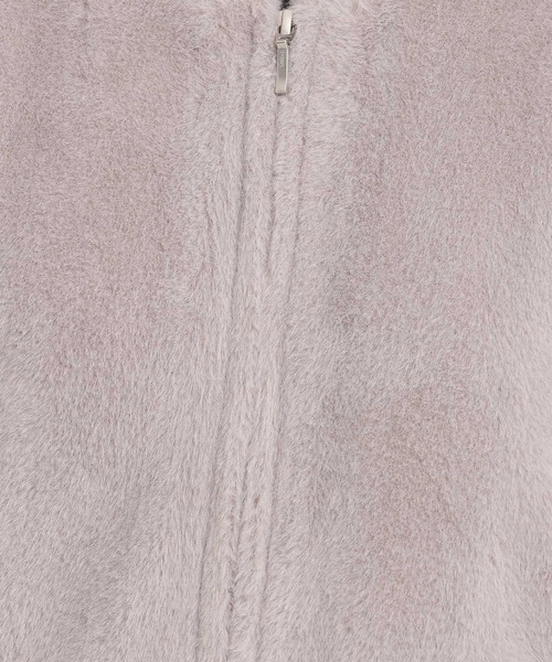 Andemiu（アンデミュウ）の「ノーカラーFファーブルゾン498686（ブルゾン・レディース・グレー/ブラウン/グレイッシュベージュ・FREE）」の7枚目の写真