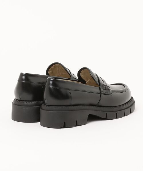 CORSO ROMA，9（コルソローマ）の「【CORSO ROMA,9】牛革　 コインローファー（ローファー・レディース・ブラック・36/37/38/39）」の2枚目の写真