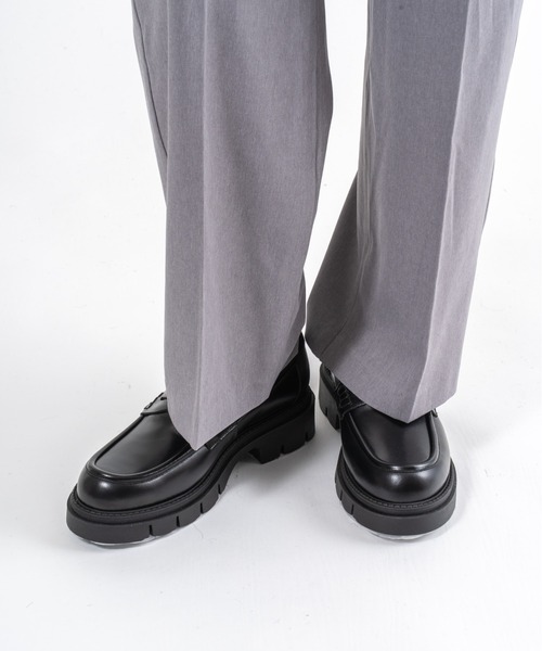 CORSO ROMA，9（コルソローマ）の「【CORSO ROMA,9】牛革　 コインローファー（ローファー・レディース・ブラック・36/37/38/39）」の4枚目の写真