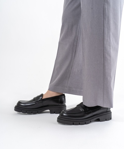 CORSO ROMA，9（コルソローマ）の「【CORSO ROMA,9】牛革　 コインローファー（ローファー・レディース・ブラック・36/37/38/39）」の7枚目の写真