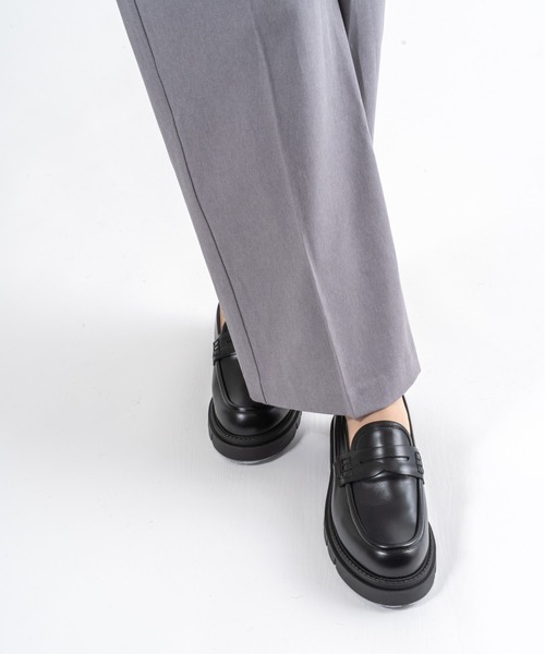 CORSO ROMA，9（コルソローマ）の「【CORSO ROMA,9】牛革　 コインローファー（ローファー・レディース・ブラック・36/37/38/39）」の13枚目の写真