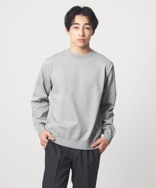 セール】A+ MOULINE ポリエステル クルーネック ニット