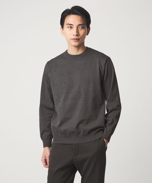 セール】A+ MOULINE ポリエステル クルーネック ニット