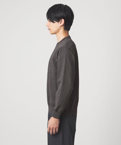 green label relaxing(グリーンレーベルリラクシング)の「A+ MOULINE ポリエステル クルーネック ニット -ウォッシャブル-(ニット/セーター・メンズ・グレー系/ダークグレー/ネイビー・S/M/XL/L)」の6枚目の写真