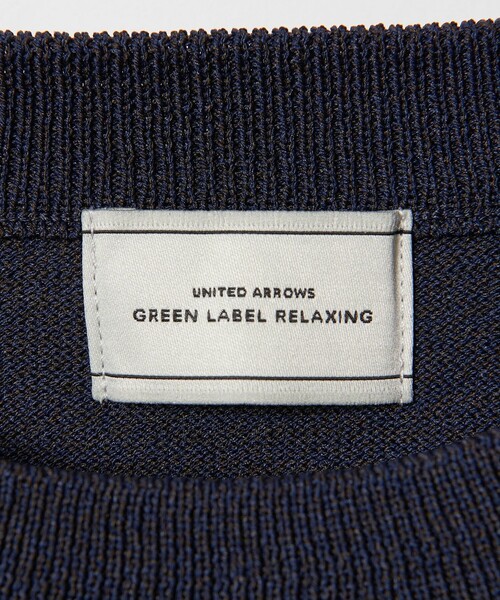 green label relaxing(グリーンレーベルリラクシング)の「A+ MOULINE ポリエステル クルーネック ニット -ウォッシャブル-(ニット/セーター・メンズ・グレー系/ダークグレー/ネイビー・S/M/XL/L)」の14枚目の写真