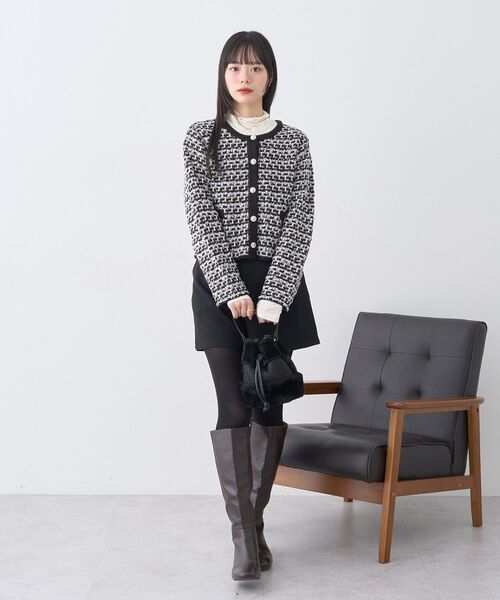 earth music&ecology（アースミュージックアンドエコロジー）の「【吸湿発熱】あったかフェミニンインナー（シアーハイネック）（Tシャツ/カットソー・レディース・オフホワイト/ライトイエロー/ブラック/ブラウン系その他4/ピンク/ライトグリーン/ドット・S/M）」の17枚目の写真