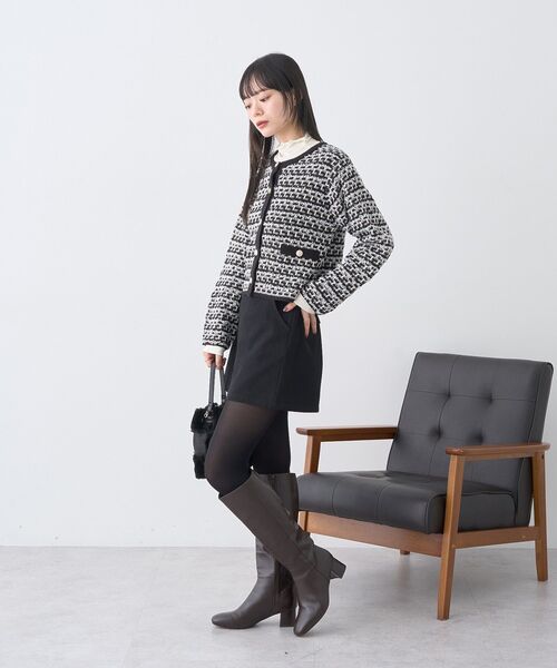 earth music&ecology（アースミュージックアンドエコロジー）の「【吸湿発熱】あったかフェミニンインナー（シアーハイネック）（Tシャツ/カットソー・レディース・オフホワイト/ライトイエロー/ブラック/ブラウン系その他4/ピンク/ライトグリーン/ドット・S/M）」の18枚目の写真