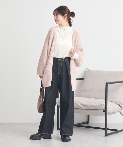 earth music&ecology(アースミュージックアンドエコロジー)の「【吸湿発熱】あったかフェミニンインナー(シアーハイネック)(Tシャツ/カットソー・レディース・オフホワイト/ライトイエロー/ブラック/ブラウン系その他4/ピンク/ライトグリーン/ドット・S/M)」の18枚目の写真