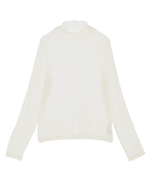 earth music&ecology（アースミュージックアンドエコロジー）の「【吸湿発熱】あったかフェミニンインナー（シアーハイネック）（Tシャツ/カットソー・レディース・オフホワイト/ライトイエロー/ブラック/ブラウン系その他4/ピンク/ライトグリーン/ドット・S/M）」の14枚目の写真