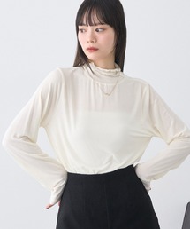 earth music&ecology | 【吸湿発熱】あったかフェミニンインナー（シアーハイネック）(Tシャツ/カットソー)