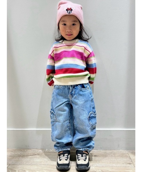 GAP（ギャップ）の「babyGap × ディズニー GAPロゴ ポンポンビーニー（ニットキャップ/ビーニー・キッズ・ピンク・S/M/L/XL）」の2枚目の写真