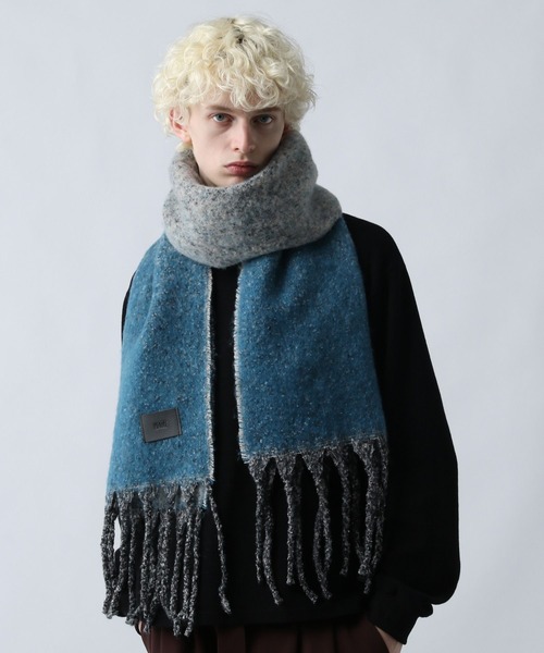 HARE（ハレ）の「【WEB限定】グラデシャギーマフラー(HARE)（マフラー・メンズ・ブラック系その他/ブルー系その他・FREE）」の9枚目の写真