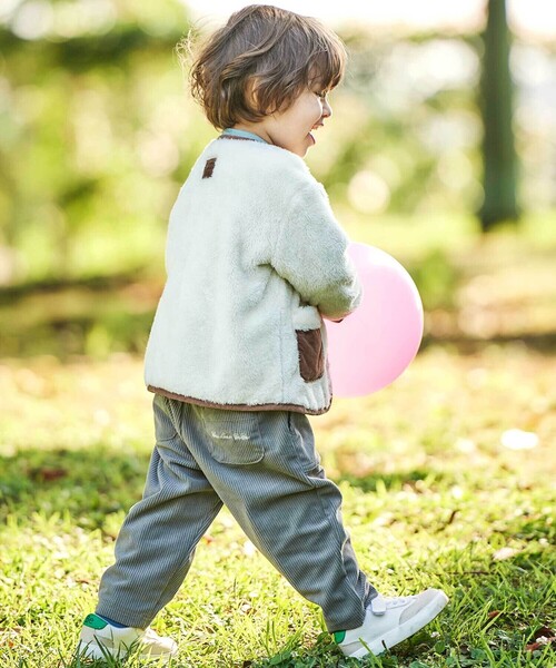 BeBe（ベベ）の「ニットコールポケットロングパンツ(80~100cm)（その他パンツ・キッズ・グレー/ブルー・80ｃｍ/90cm）」の4枚目の写真