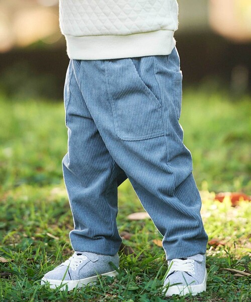 BeBe（ベベ）の「ニットコールポケットロングパンツ(80~100cm)（その他パンツ・キッズ・グレー/ブルー・80ｃｍ/90cm）」の6枚目の写真